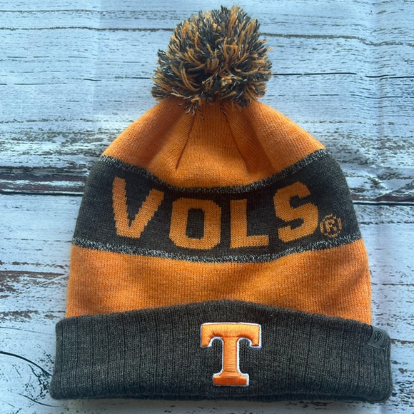 Tennessee Vols Volunteers Orange and Gray Beanie double sided EUC - Picture 1 of 8